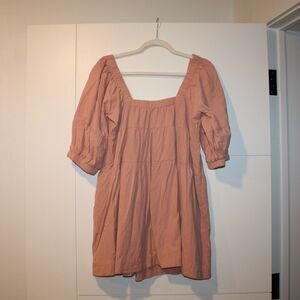 American Threads Blush Ruffle Dress